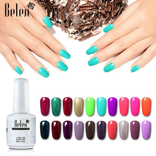 

белен 2pcs / set 15ml гель лак для ногтей soak off продолжительный гель лак uv led лак для ногтей pure блеск art 199 цветов, Red;pink