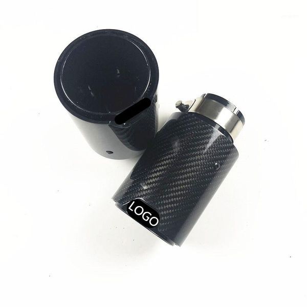 

muffler 1 piece black m performance carbon fiber exhaust tip car-styling stainless steel car nozzle tip1