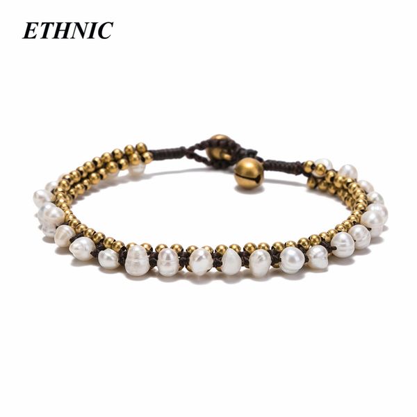 

vintage handmade natural freshwater pearl chain ankle bracelet for women anklet foot chain on the leg enkelbandje t200901, Red;blue