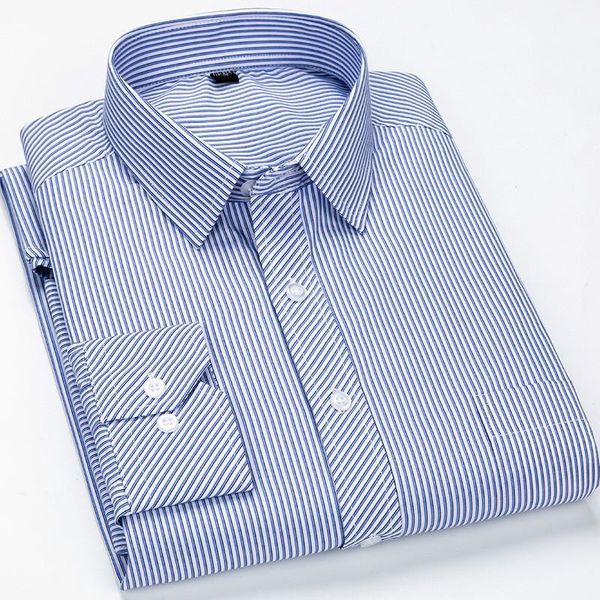 

large 8xl 7xl 6xl 5xl mens dress shirts plus size casual striped shirt & plaid shirt men long sleeve vintage, White;black