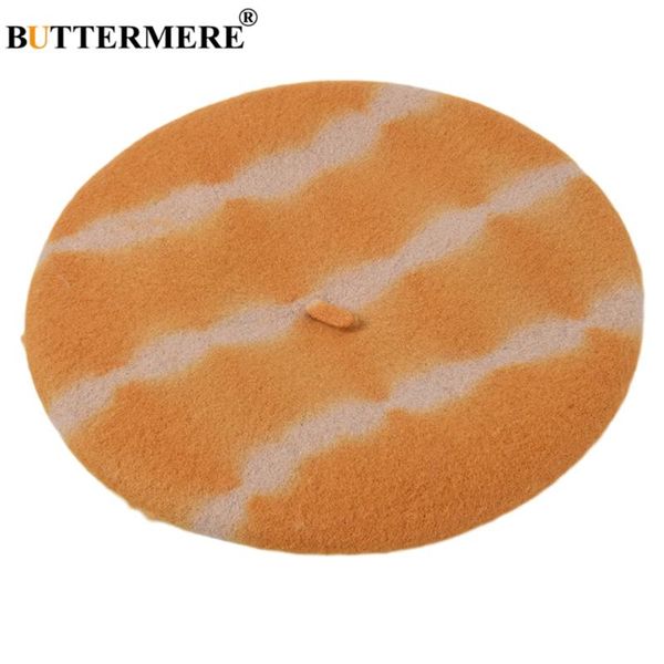 

buttermere tie dye women winter hat wool knit berets vintage yellow french hat ladies pillbox, Blue;gray