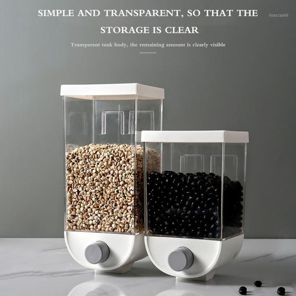 

storage box kitchen wall-mounted multigrain storage tank plastic container airtight container1