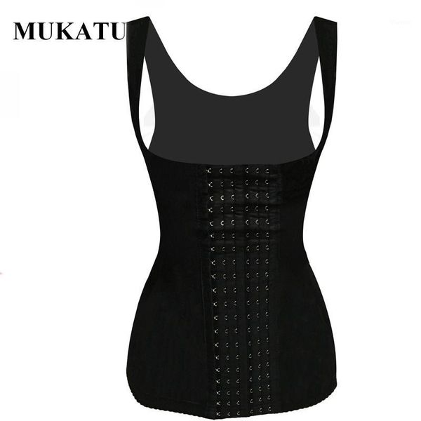 

women's shapers wholesale- mukatu 6 row hooks women waist trainer vest strap corset plus size body shaper slim workout shapewear s-4xl1, Black;white