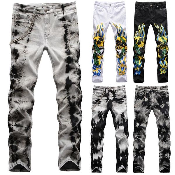 

new fashion men skinny jeans stretchy pant slim fit pant stretch jeans men long1, Blue