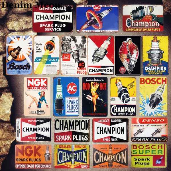 2021 Spark Plug Service Venda Placa Vintage Metal Lata Sinais Home Bar Garagem Decorar Placas Ferramenta REGRA REGRA POSTER DA POSTER