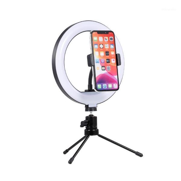 

8inch led deskvideo ring light selfie lamp with desktripod stand usb plug for youtube tik tok live streaming1