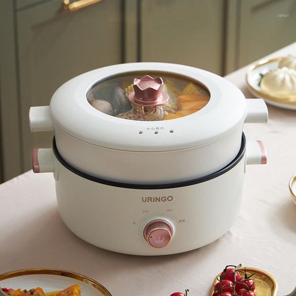 

multicooker steamer saucepan non-stick pot cooking noodle pot split steaming boiling soup for travel school home appliances1