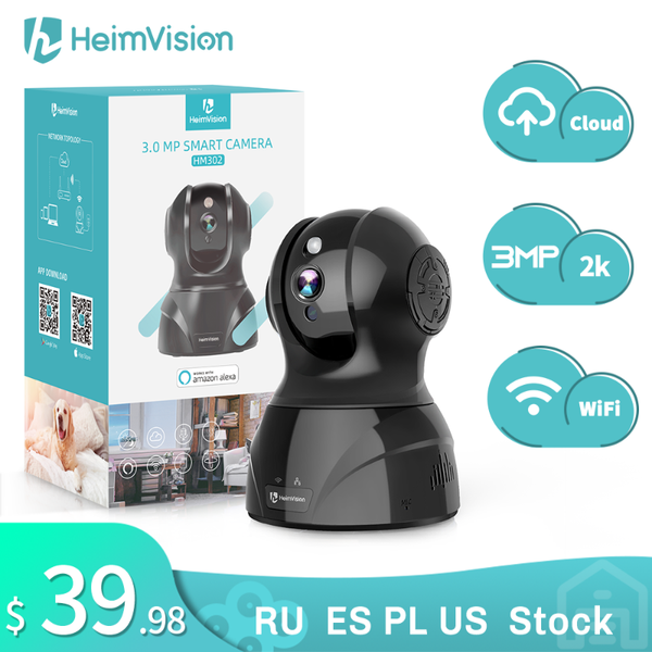 

heimvision hm302 3мп 2k wireless security ip-камера ptz крытый wifi pet ip-камера поддержка motion / face dection работает с alexa