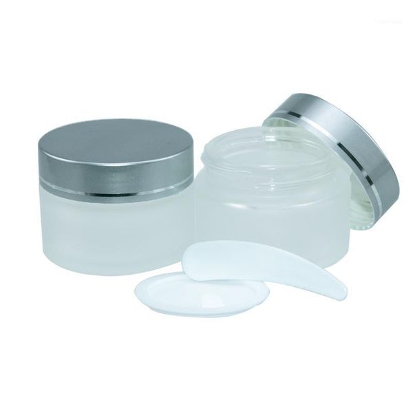 

10pcs 30ml frosted vitreous cream bottle with silver screw cover small delicate lovely gifts cosmetics jar empty vial1