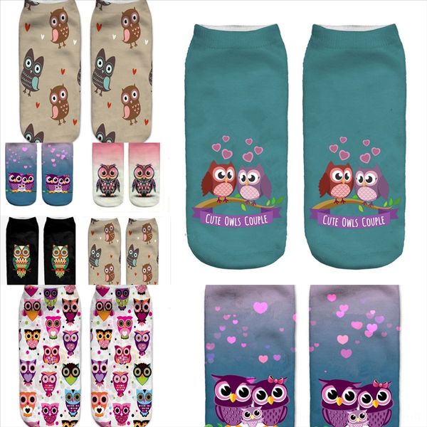 

sm96d gift fashion casual animal print sale knit sock socks men pyypiin owl the latest socks combed cotton men's japanese set, Black