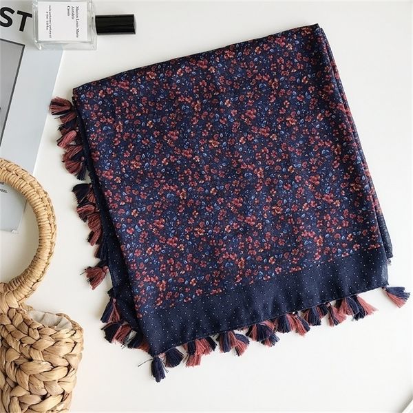 

fashionable silk all kinds of flower printed large square scarves linen shawls beach luxury scarf cotton y201007, Blue;gray