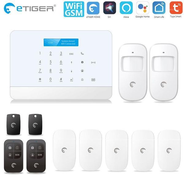 

alarm systems etiger s6 tuya smart wifi/gsm security motion detector home door window contact sensor1