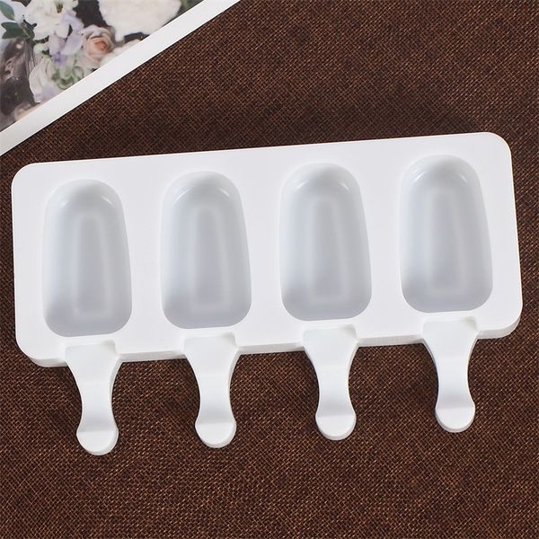 

white popsicle ellipse moulds silicone ice cream mold simplicity big small size household molds durable 5 5fs p2