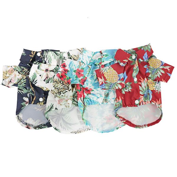 

hawaiian style puppy clothes summer pet clothing for small medium dogs chihuahua cat dog coat 88 p2