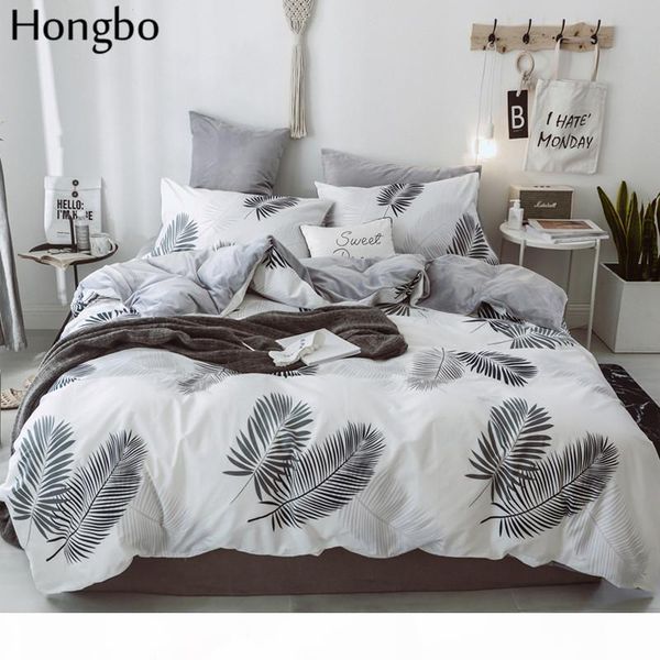 

hongbo хлопок кристалл фланель комплект постельных принадлежностей с пододеяльник простыня дети дети девочка листья зима постельное белье