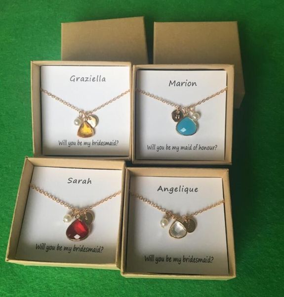 

personalized birthday wedding birthstone leaf initial necklaces bridesmaids gift, mothers day gifts christmas baby shower gifts