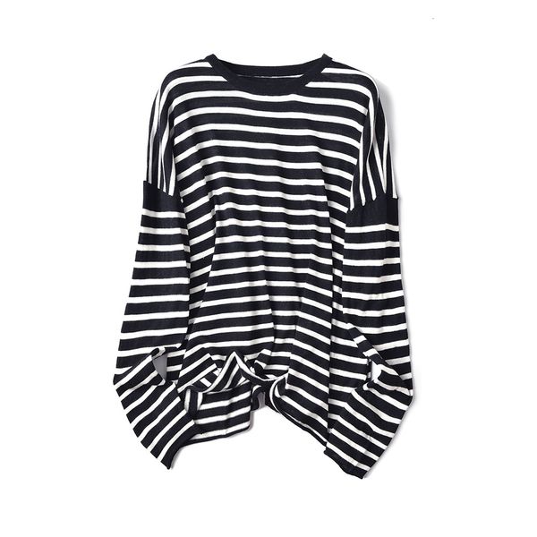 

2021 new winter female korean harajuku clothing for women loose wild striped student sweater women's sweaters pullover knitted jumper t, White;black