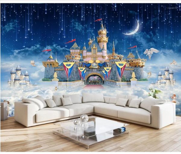 

ainyoousem tiangong castle science fiction starry sky background wall wallpaper papel de parede 3d wallpaper wallpapers stickers1