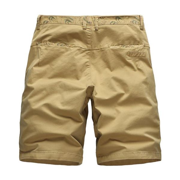 Shorts masculinos vintage curto homem algodão estilo calças bermuda masculino trabalho reto casual praia cáqui calças carga men1265v