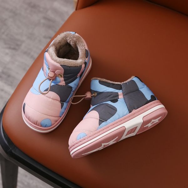 

mudipanda baby cotton shoes 1-6 years old home plus velvet thick boys winter toddler girls children slippers boots y201028, Black;grey