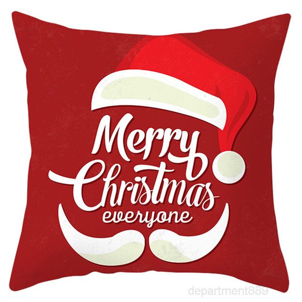 

a-xmas pillow case 45*45cm merry santa snowman elk bells throw pillowcase christmas sofa decor owa734