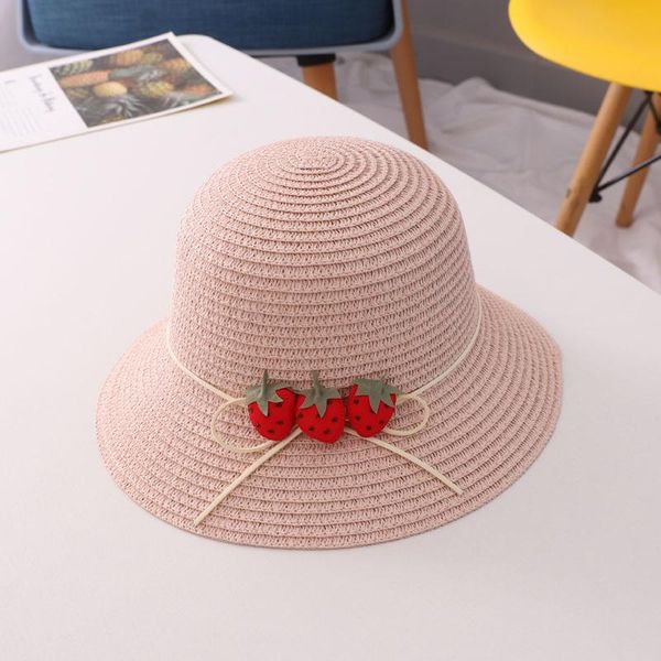

2pcs лета hat дети клубничный соломенной шляпе с сумок набор для девочек на открытом воздухе sun шляпы для детей пляж панамы кепки gorros sq, Black;white