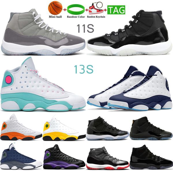 

men women jumpman 11s basketball shoes cool grey 13s flint aurora green mens trainers sports sneakers bred gamma blue