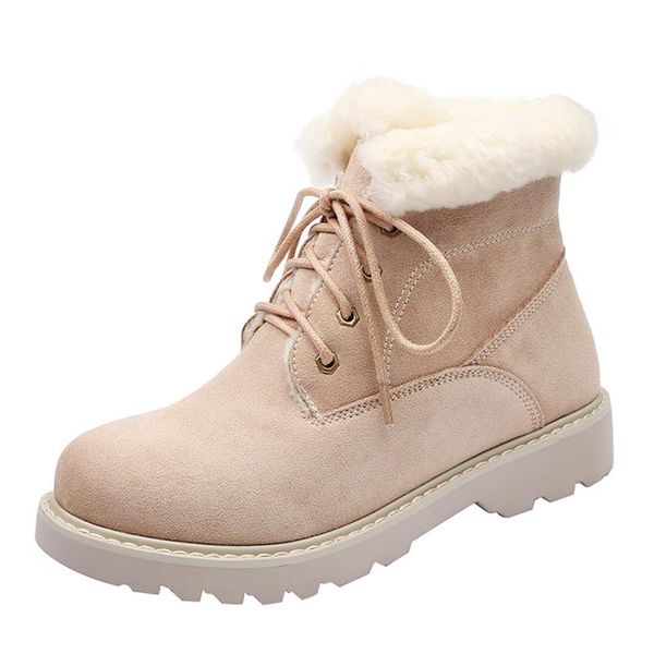 

boots bottine femme flock platform shoes women's ankle woman winter 2021 chunky booties fashion solid, Black