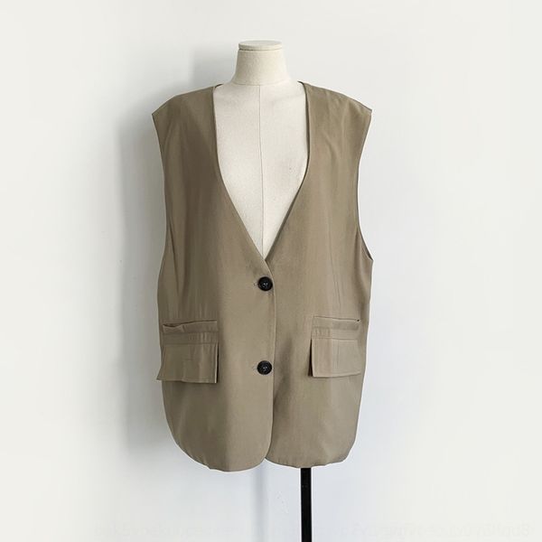 

3vlbk full blue fashion korean women's jacket clothing new suit solid color autumn vest waistcoat medium long vest jacket woman napmp, White;black