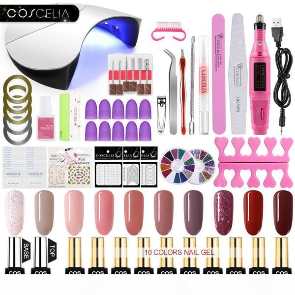 

coscelia 8ml гель лак для ногтей наборы для маникюра набор для ногтей art полупостоянный manicura лак наборы маникюрные kit