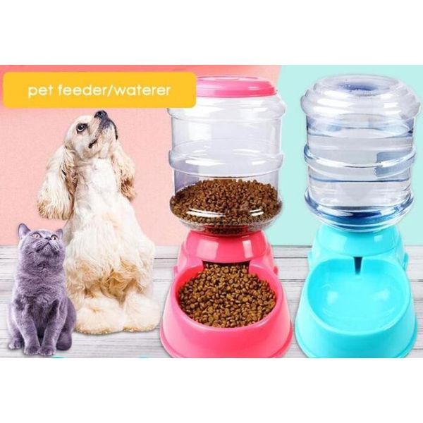 

automatic pet feeder drinking bowl for dog water drinking cat feeding large capacity dispenser pet feeder and waterer e8ztw