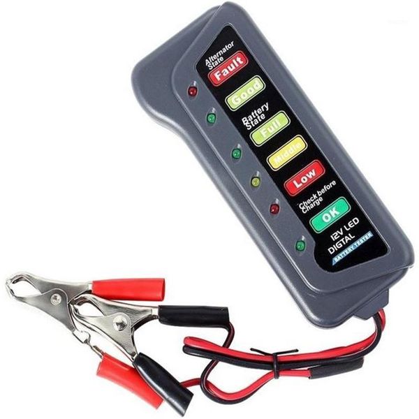 

car battery tester digital alternator tester 6 led lights 12v led car battery load alternator1