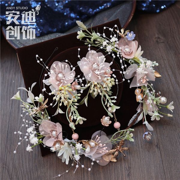 

white bridal headband, Silver