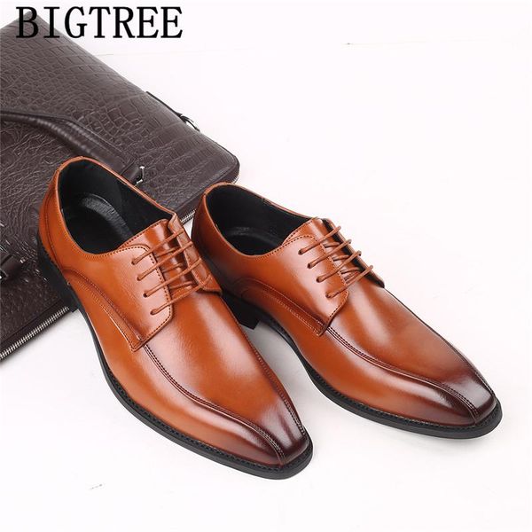 

leather shoes men office wedding dress 2020 coiffeur oxford shoes for men wedding classic brown dress big size 48 buty, Black