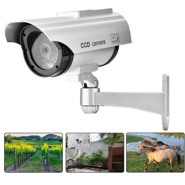 

soonhua fake camera waterproof dummy cameras solar power fake cameras with cctv sticker ing