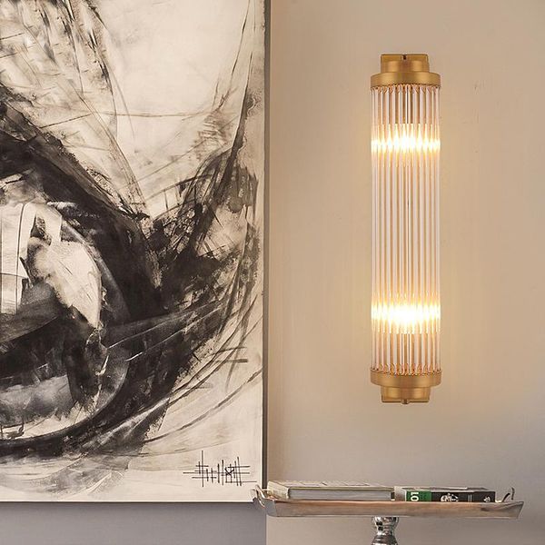 

lamp sconce living room background wall lamp villas club model house personality crystal wall lights modern bathroom lamps