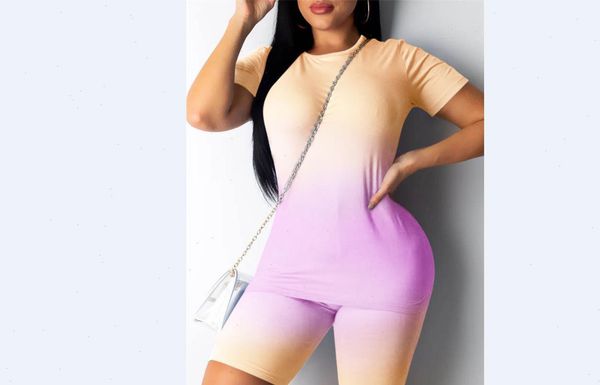 

2021 women summer home clothes outfit short sleeve t shirt high waist shorts clothing sets, Gray