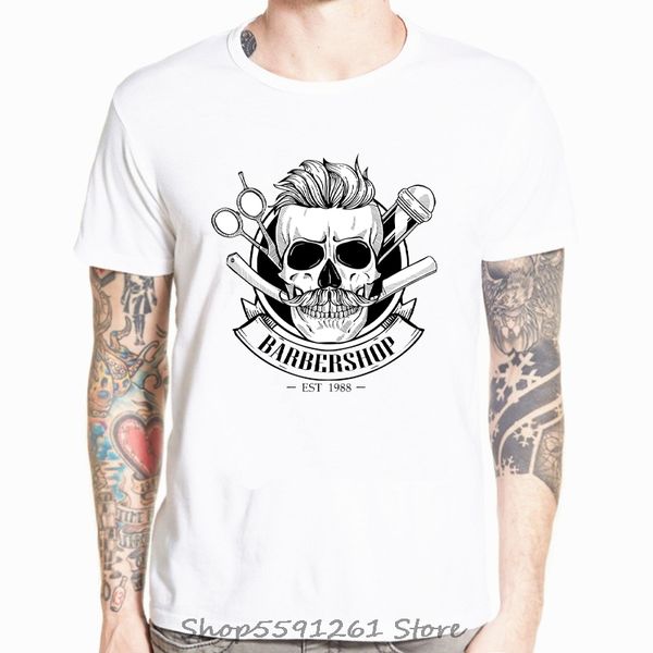 

2020 new short sleeve haircutter crew neck s for barber shop sign casual print tees sport hooded sweatshirt hoodie men t shirt