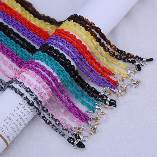 

2021 chic simple leopard mask glasses chain sunglasses chain multicolor resin acrylic mask chain holder lanyard h jlltsh