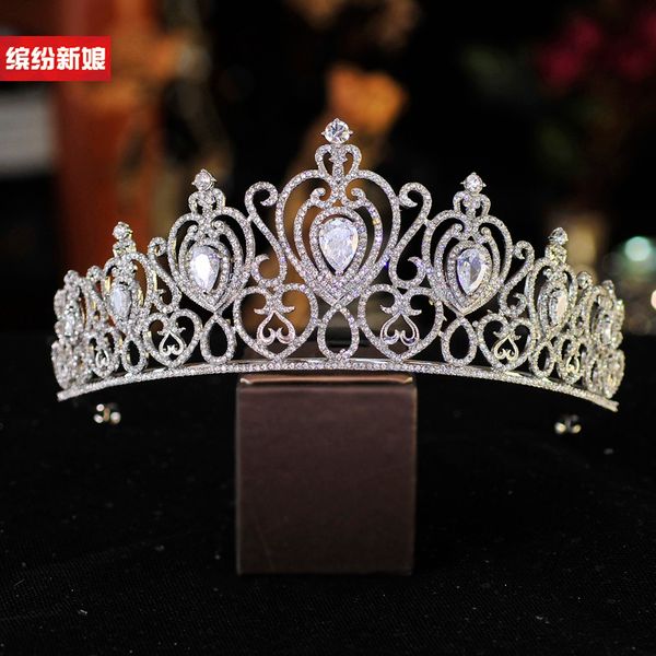 

royal princess bride платье корону головной убор свадебный банкет новые аксессуары корейский волос, Silver