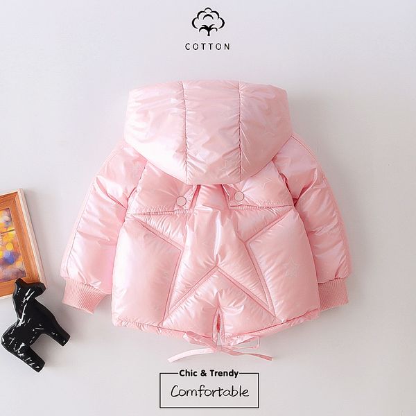 

2020 new down clothes, middle and long baby's thickened jacket, children's cotton padded, Blue;gray