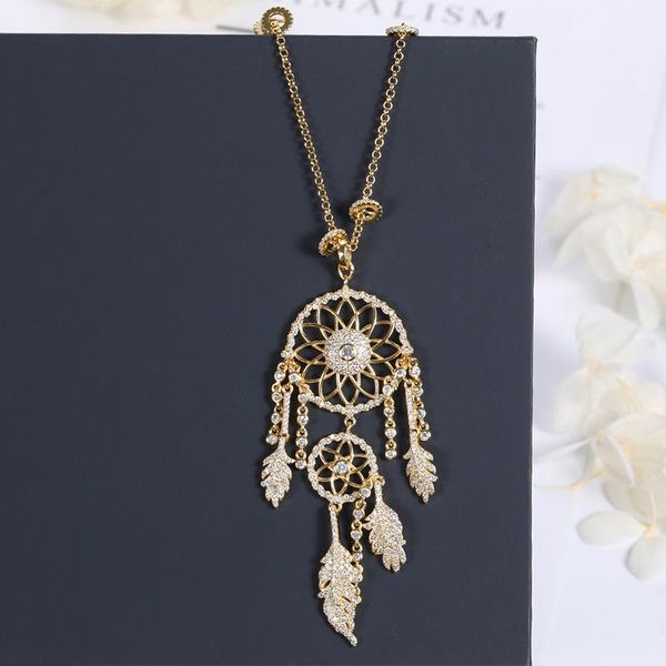 

fashion feather big necklace tassel shining zircon india vintage exotic jewelry ladies necklaces luxury accesorios mujer zk30, Silver