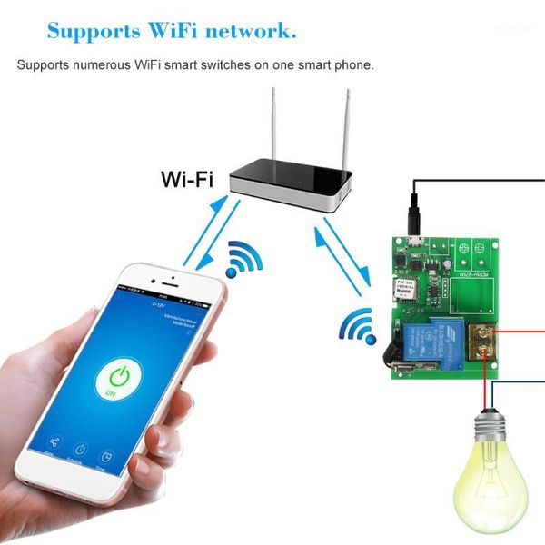 

usb dc5v 30a wifi switch wireless relay module smart home automation modules for access control system garage door inching1