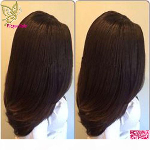 

yaki straight lace front wig human hair brazilian glueless full lace human hair wigs straight for black women, Black;brown