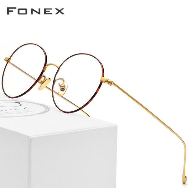 

pure titanium glasses frame men round prescription eyeglasses eyewear vintage retro myopia optical eye glasses women spectacles t200323, Silver