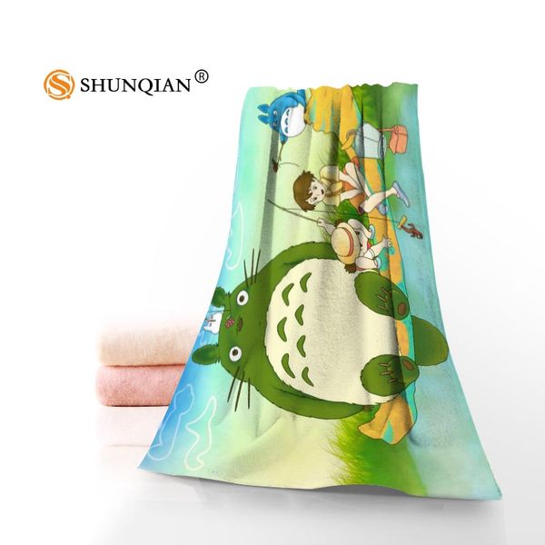 

new custom my neighbor totoro towel printed cotton face/bath towels microfiber fabric for kids men women shower towels a8.8