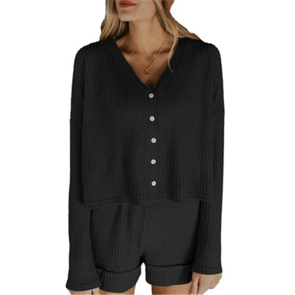 

women's tracksuits women shorts suits casual long sleeve two piece set spring buttons thin fashion femme solid color streetwear female, Gray