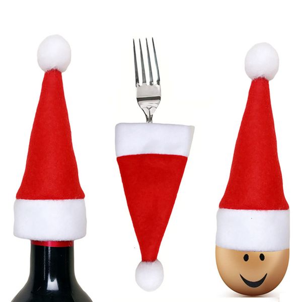 

fork santa hat pocket mini knife cutlery holder 2020 new arrival christmas decorations dwf972 dve3