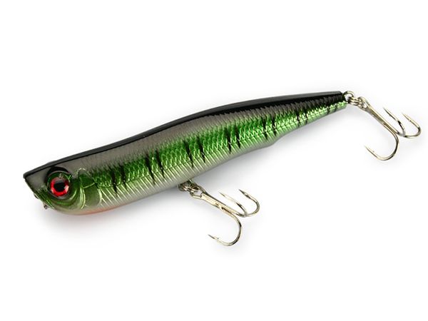 

wholesale lot 12 fishing lures popper fishing bait crankbait tackle insect hooks bass 15.7g/11cm blue green yeller pink ing