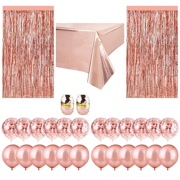 

cbnna rose paper scraps rain set party wedding supplies decorative gold tablecloth balloon balloon ballooncurtain table flag tablecl